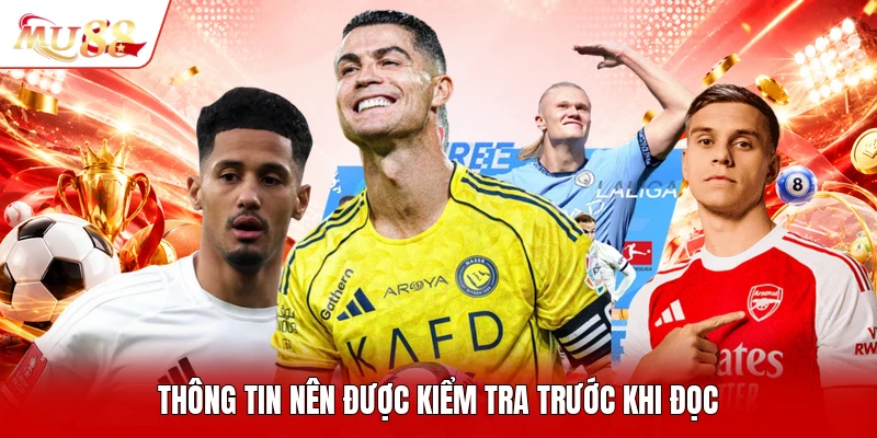 Thông tin nên được kiểm tra trước khi đọc